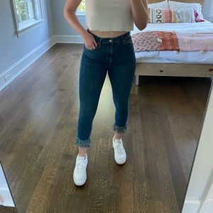 Topshop MOTO Fringe Hem, Jamie Jeans